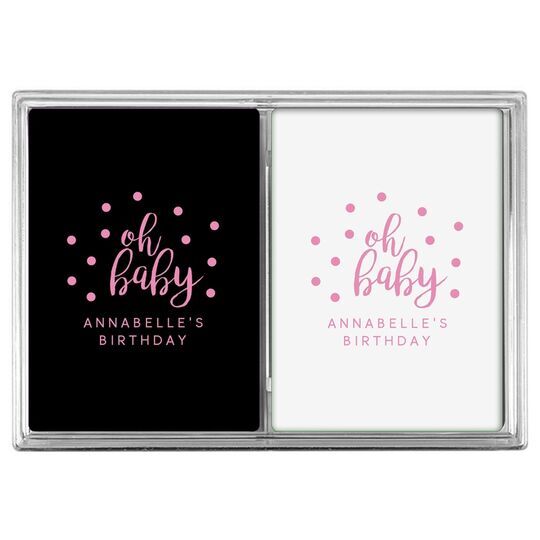 Confetti Dots Oh Baby Double Deck Playing Cards